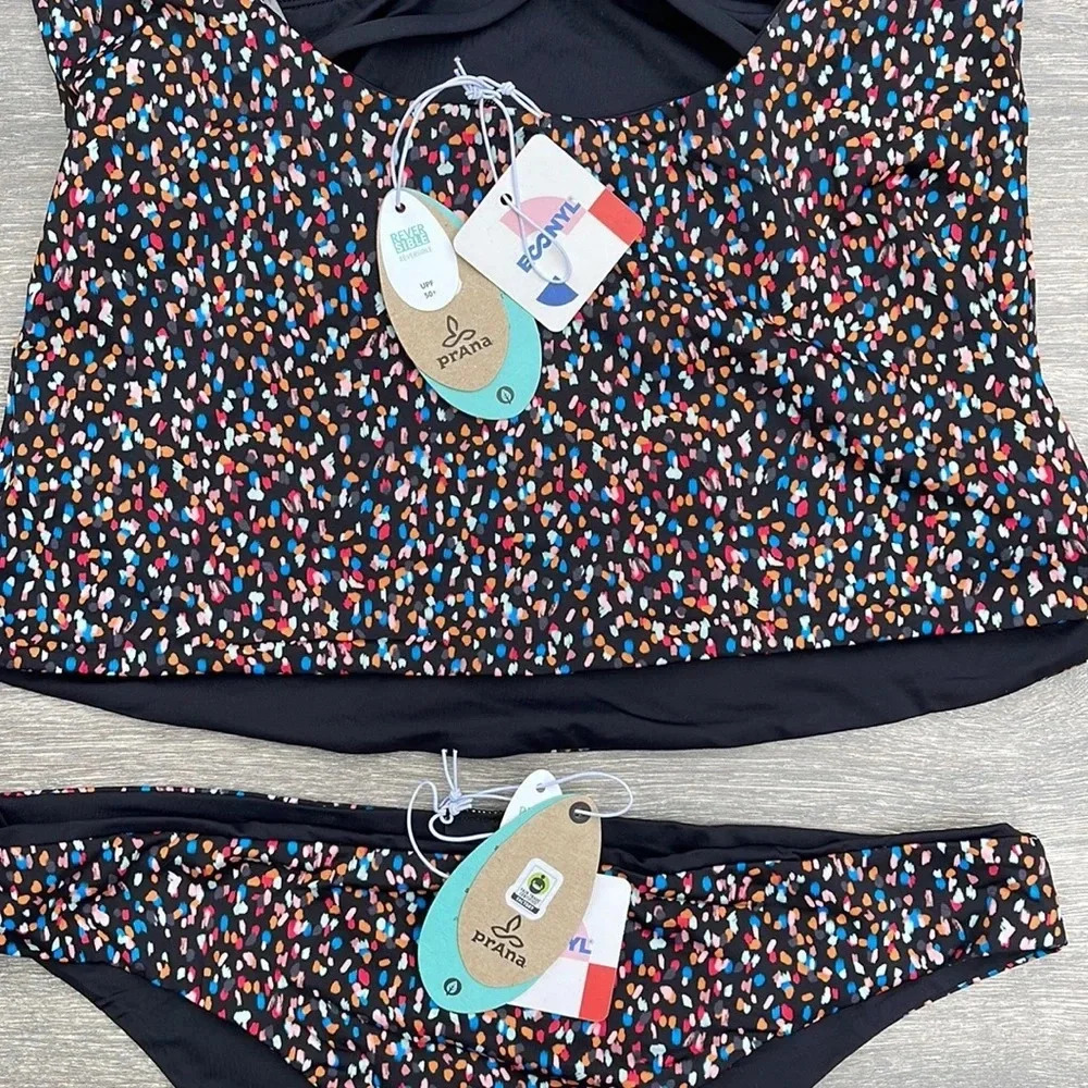 Prana Jess Reversible Tankini & Gemma Reversible Bottoms, alotta dots - Picture 12 of 16